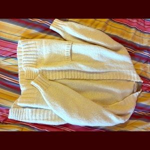 Zara oversized cream knit cardigan